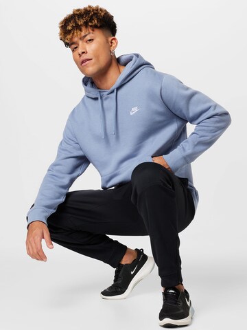 Nike Sportswear Rovný strih Mikina 'Club Fleece' - Modrá