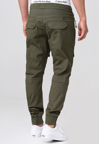 INDICODE JEANS Regular Cargobroek 'Dennis' in Groen