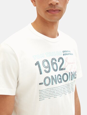 TOM TAILOR T-Shirt in Weiß