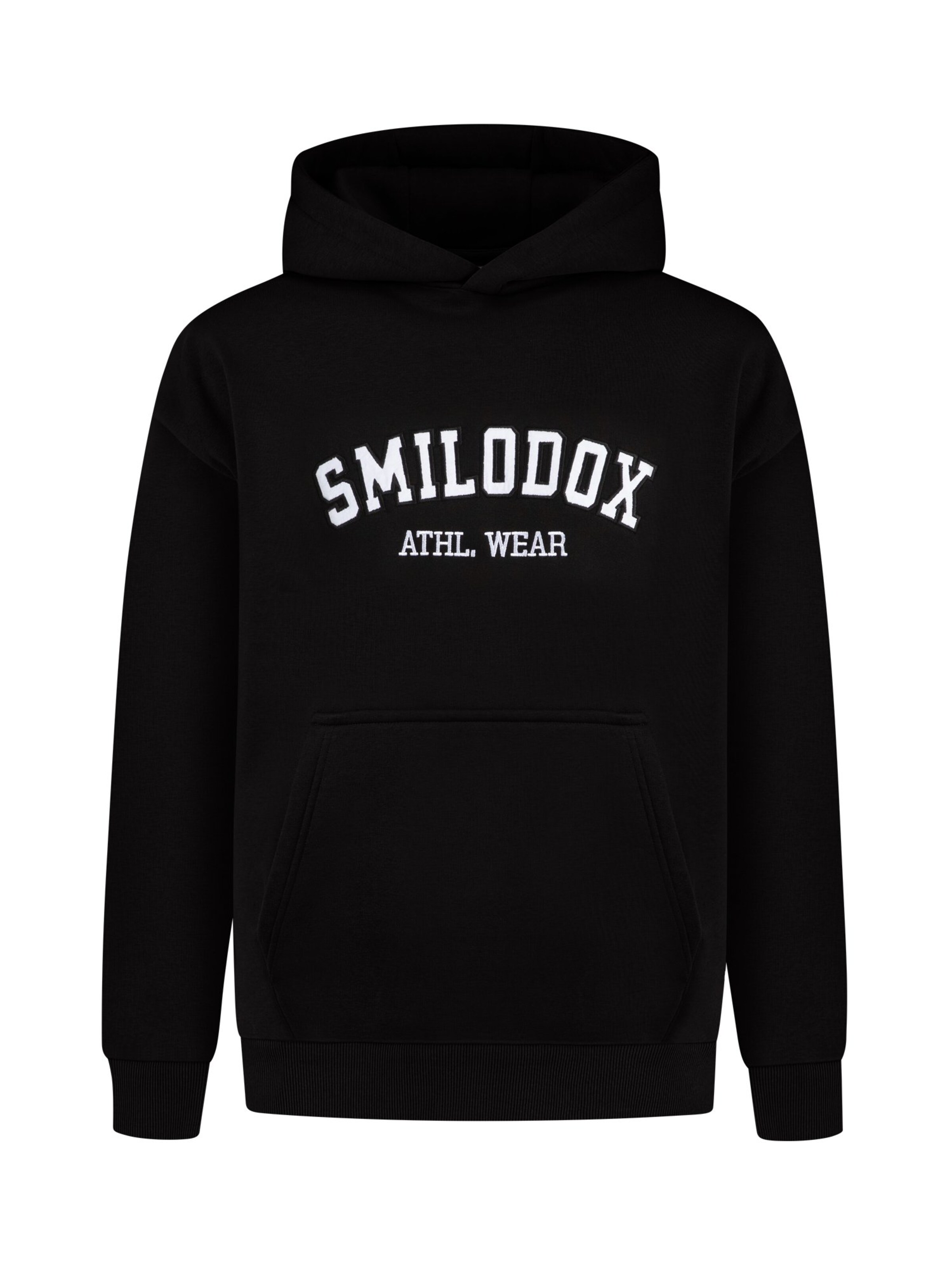 Smilodox Hoodie ' Kayson ' in Schwarz: Vorderseite