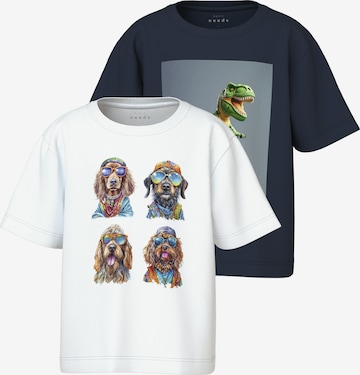 mėlyna NAME IT Marškinėliai 'NMMVoto': priekis