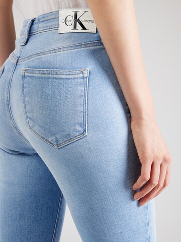 Calvin Klein Jeans Kitsas Teksapüksid 'HIGH RISE SKINNY', värv sinine