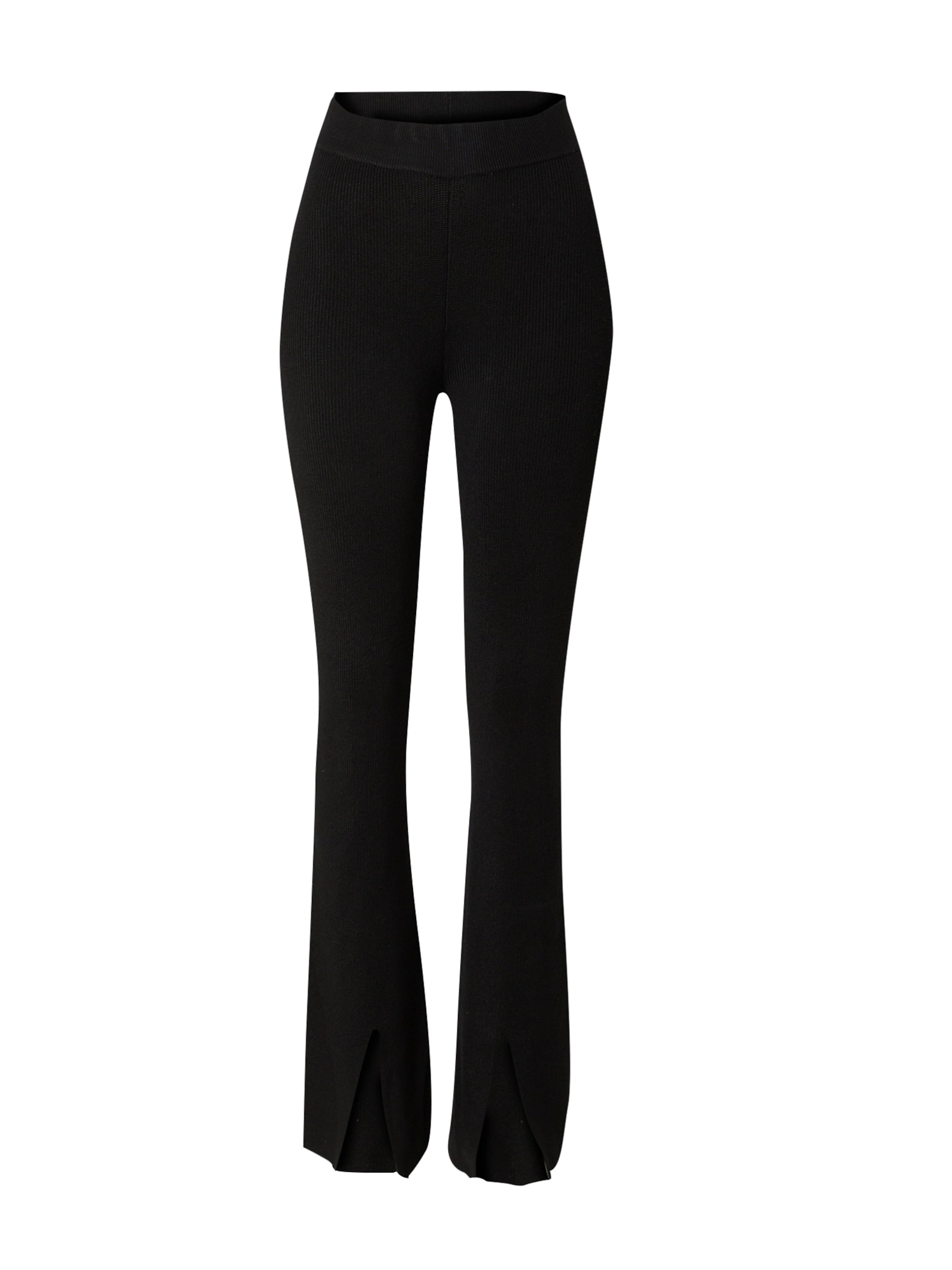 BZR Flared Broek 'Lela' in Zwart: voorkant