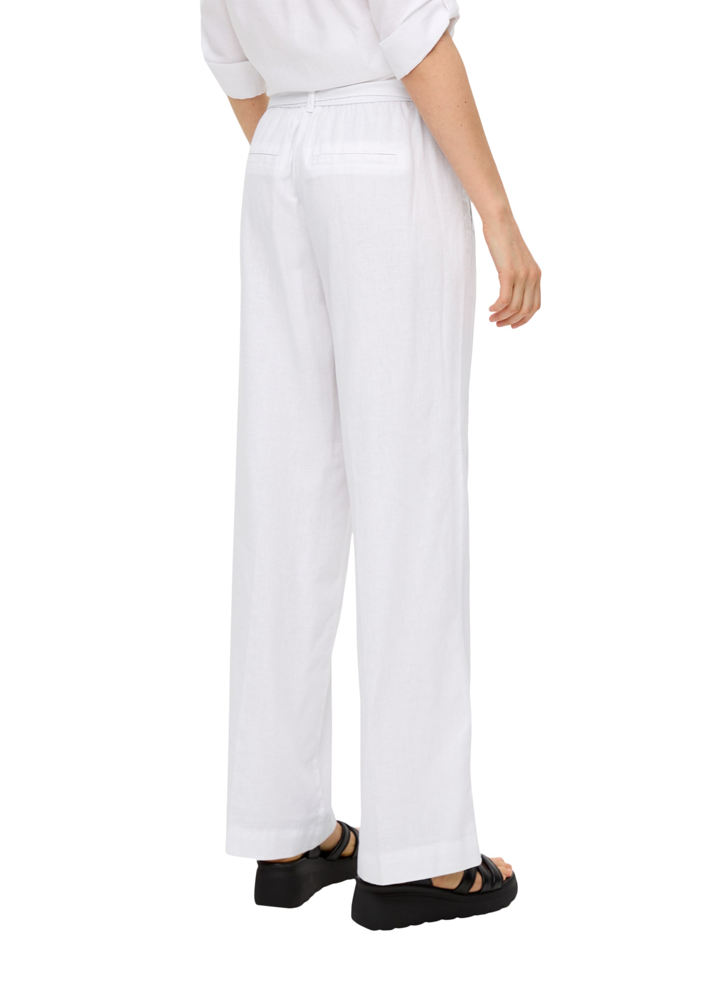 Wide Leg Pantalon s.Oliver en blanc