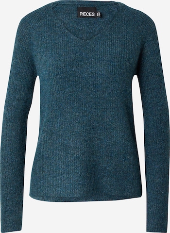 PIECES - Pullover 'Ellen' em azul: frente