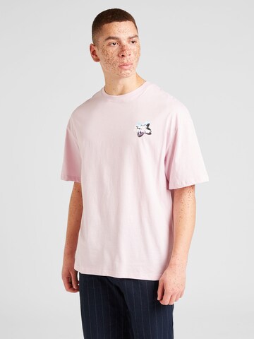 JACK & JONES - Camisa 'FLOWER' em roxo: frente