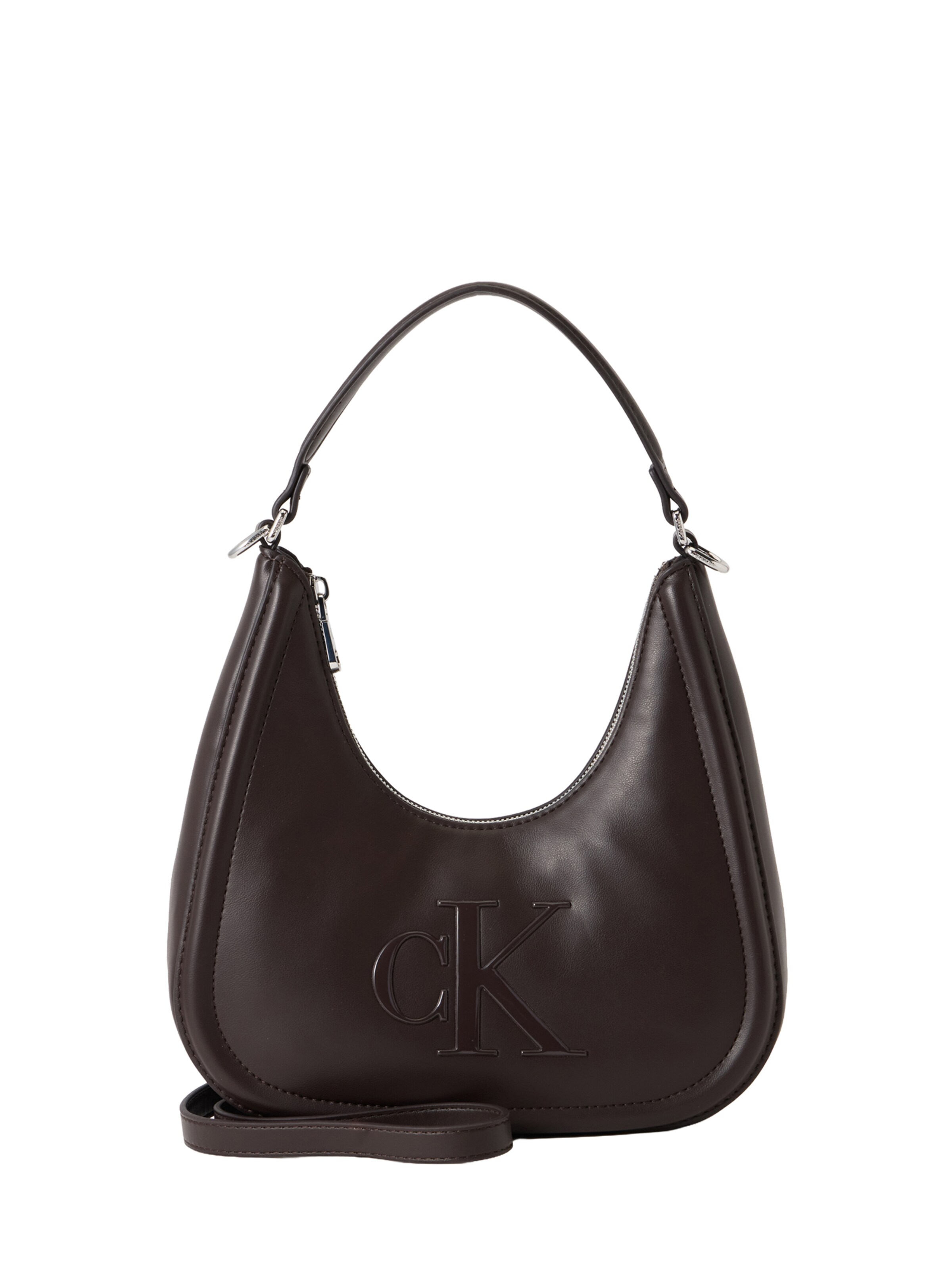 Calvin Klein Schultertasche 'BOLD' in Braun: Vorderseite