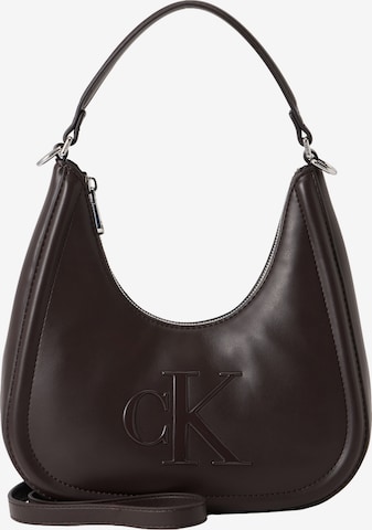 Calvin Klein Olkalaukku 'BOLD' värissä ruskea: etupuoli