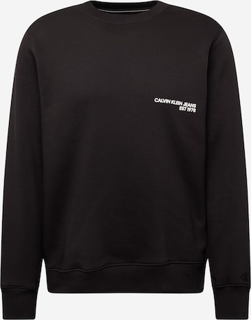 Calvin Klein Jeans Sweatshirt in Schwarz: predná strana