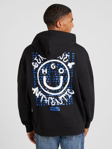 Sweat-shirt 'Nothentico' HUGO en noir : devant