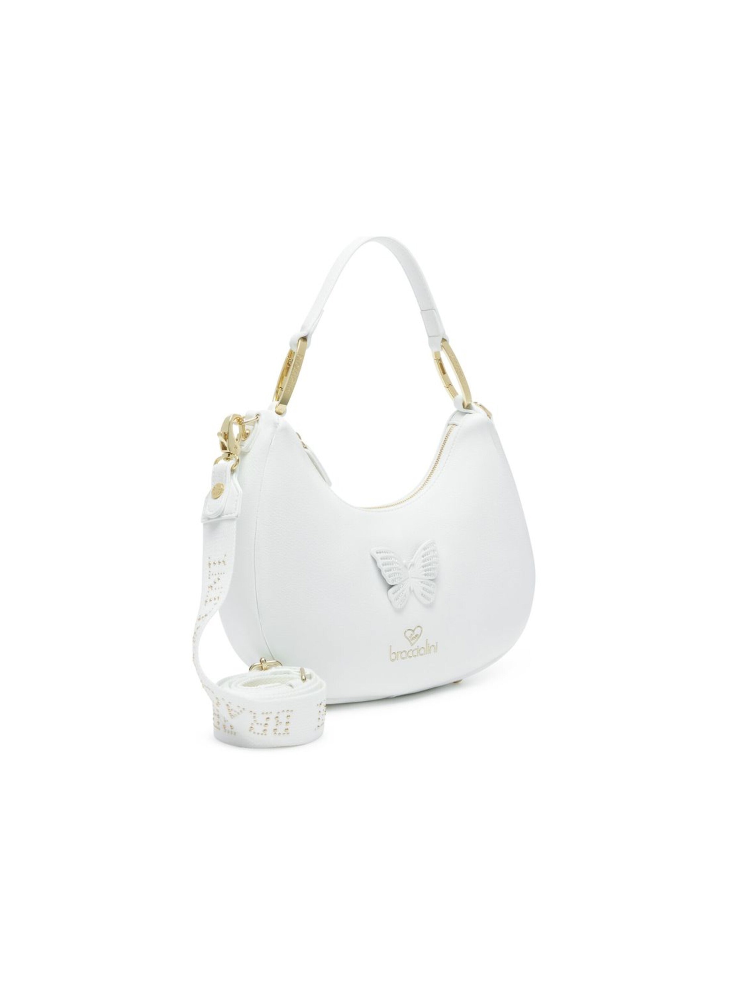 Borsa a spalla 'Amy Bijoux' di Braccialini in bianco