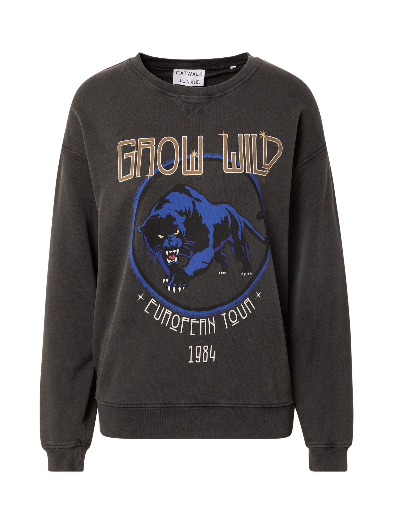 CATWALK JUNKIE Sweatshirt Grow Wild in Grigio Scuro 