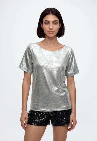 MOS MOSH - Camiseta 'MMNiva' en plata: frente