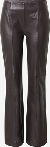 Bella x ABOUT YOU Regular Trousers 'Kate' in Brown: front