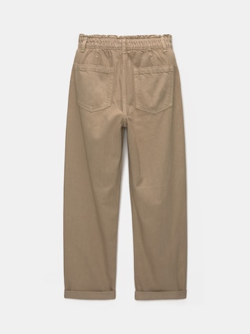 Pull&Bear Normální Kalhoty – béžová