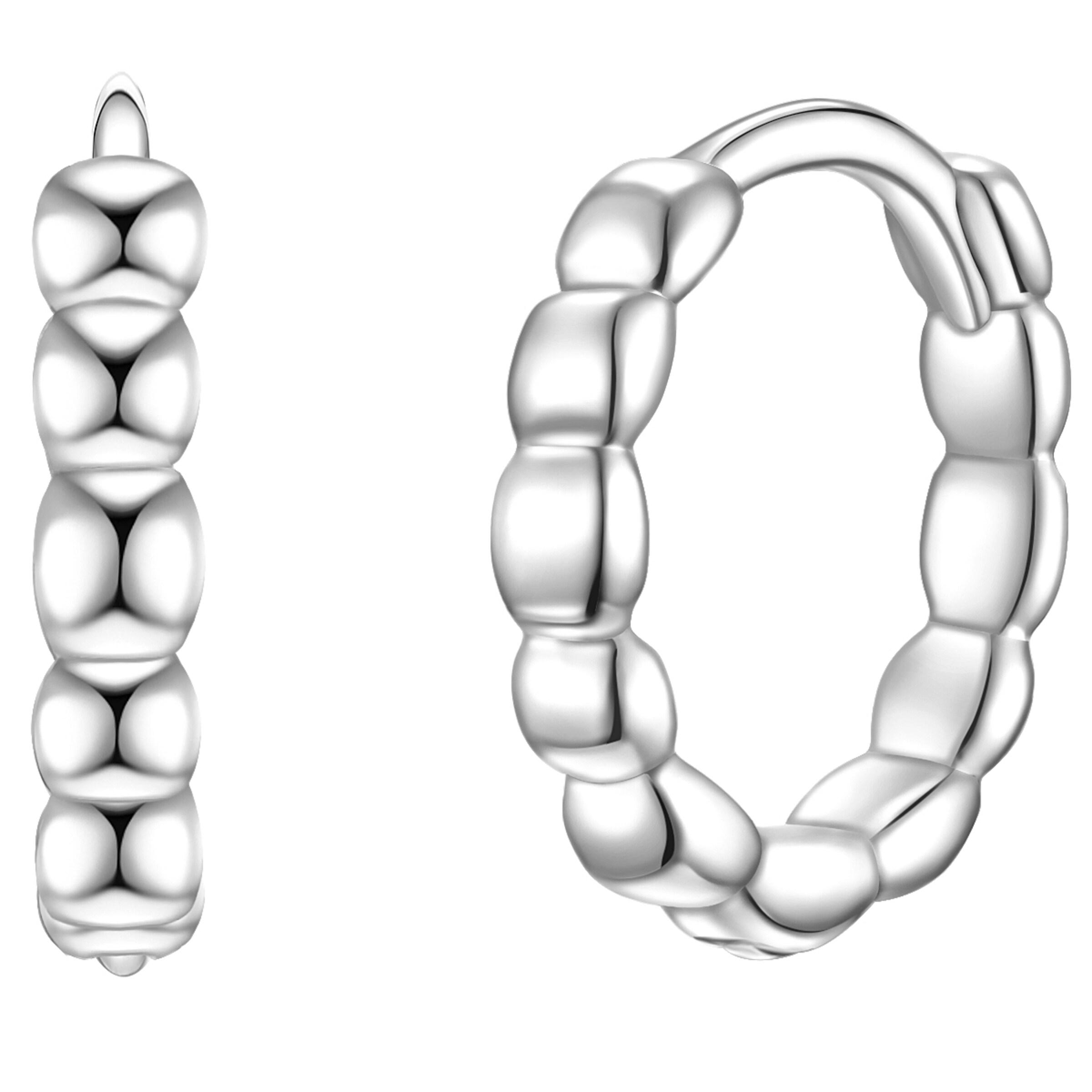 Boucles d'oreilles Glanzstücke München en argent : devant