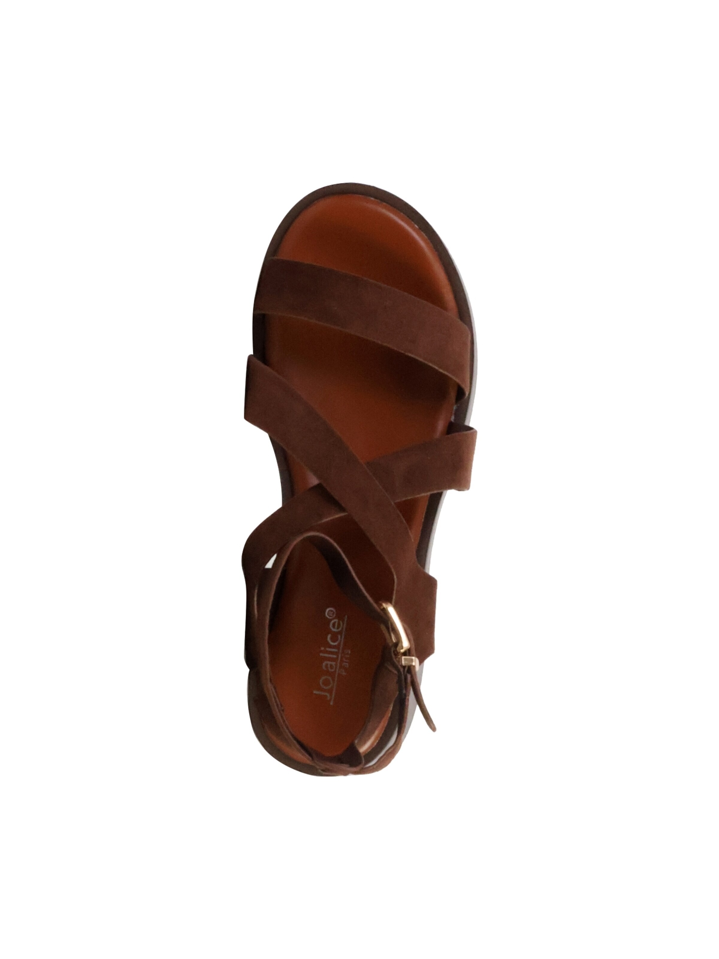 Sandales 'Joalice Sandalen mit Keilabsatz zum Hineinschlüpfen' Super Mode en marron