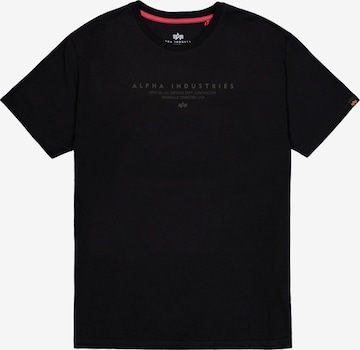 ALPHA INDUSTRIES - Camisa 'Dtm' em preto: frente