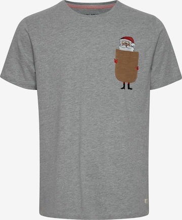 BLEND Shirt 'Christmas' in Grijs: voorkant