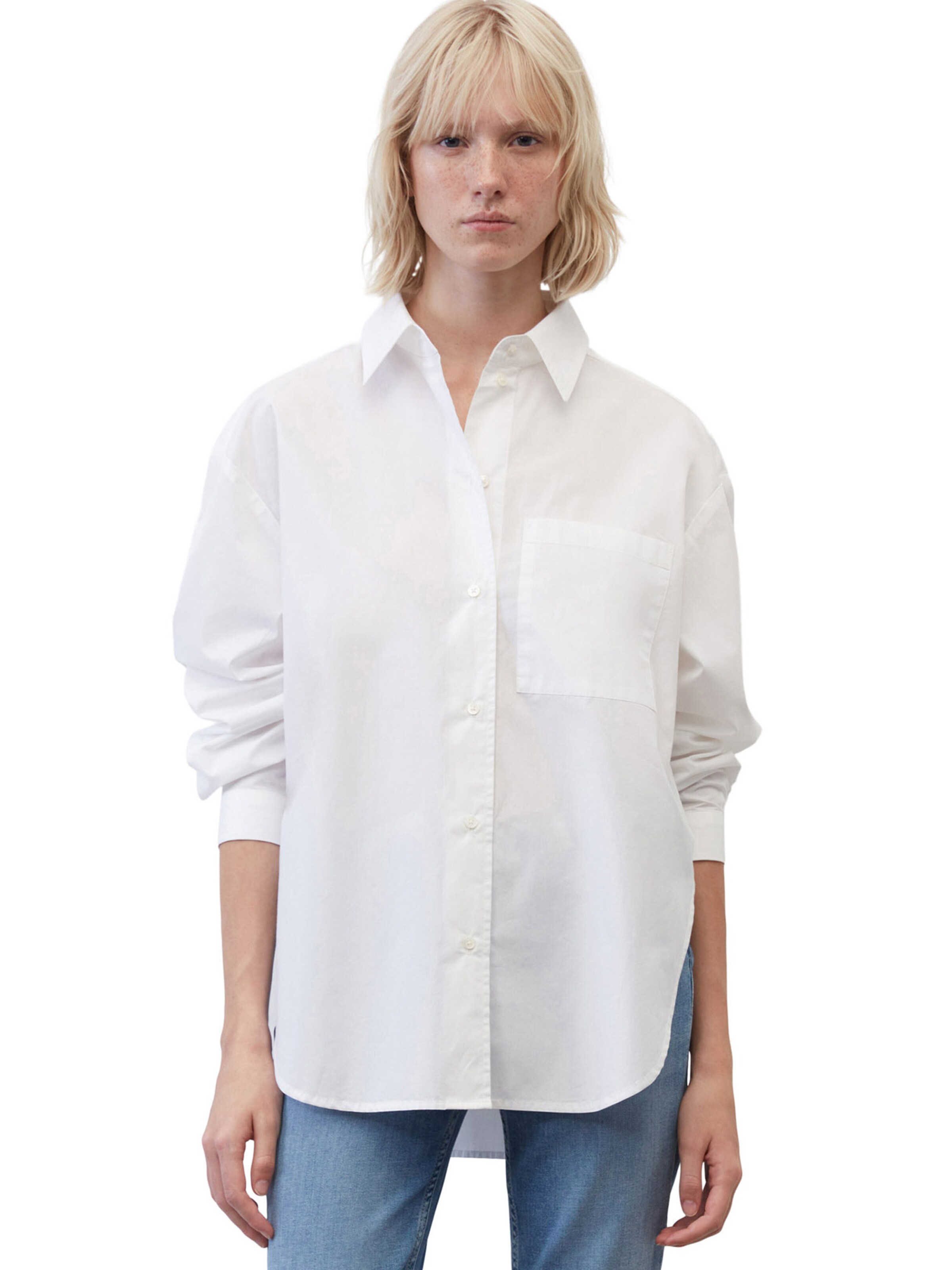 Marc O'Polo Bluse in Weiß: Vorderseite