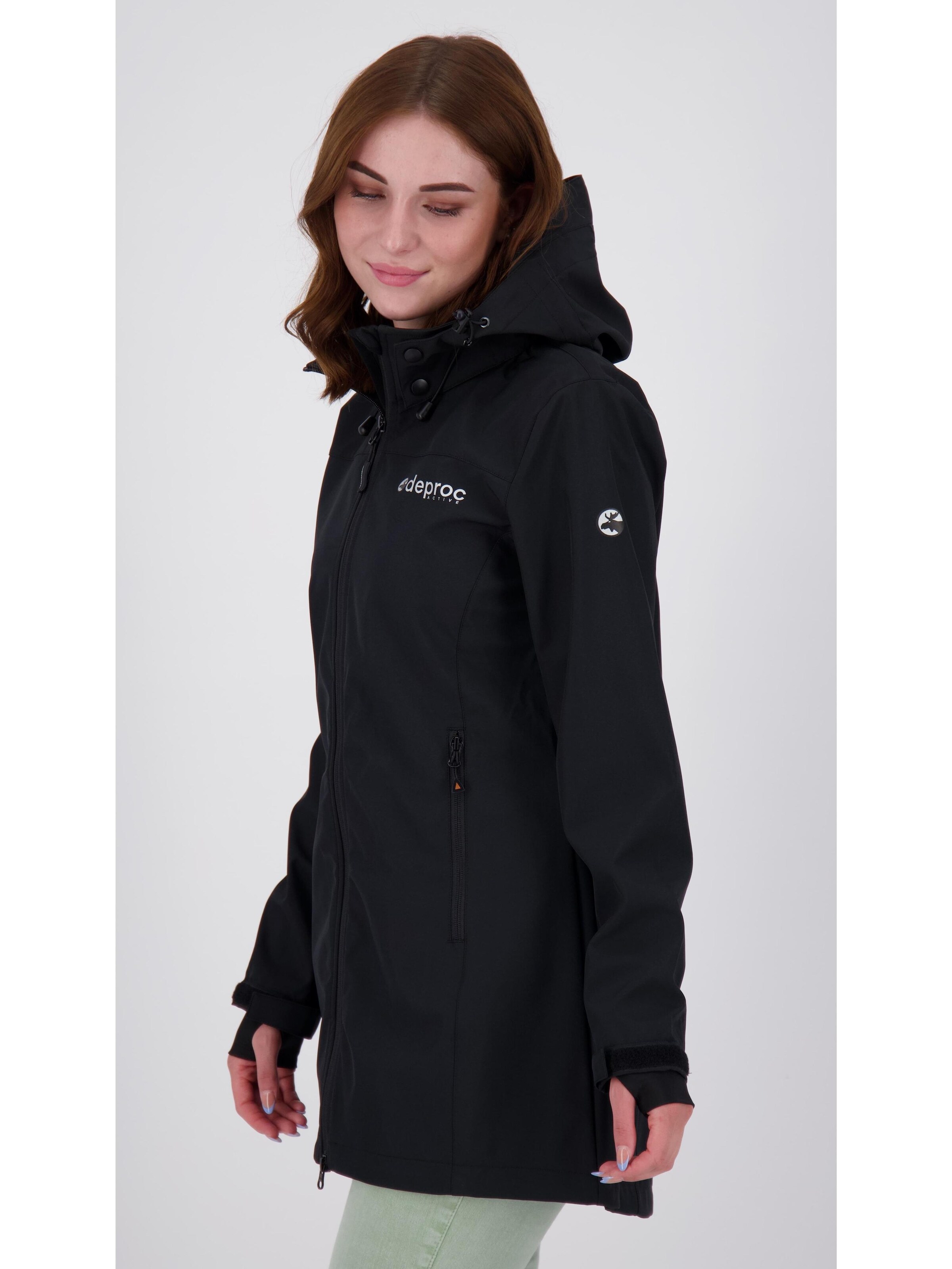 deproc Übergangsparka 'CAVELL LONG WOMEN'‌‌‌‌‌‌‌‌ in Schwarz