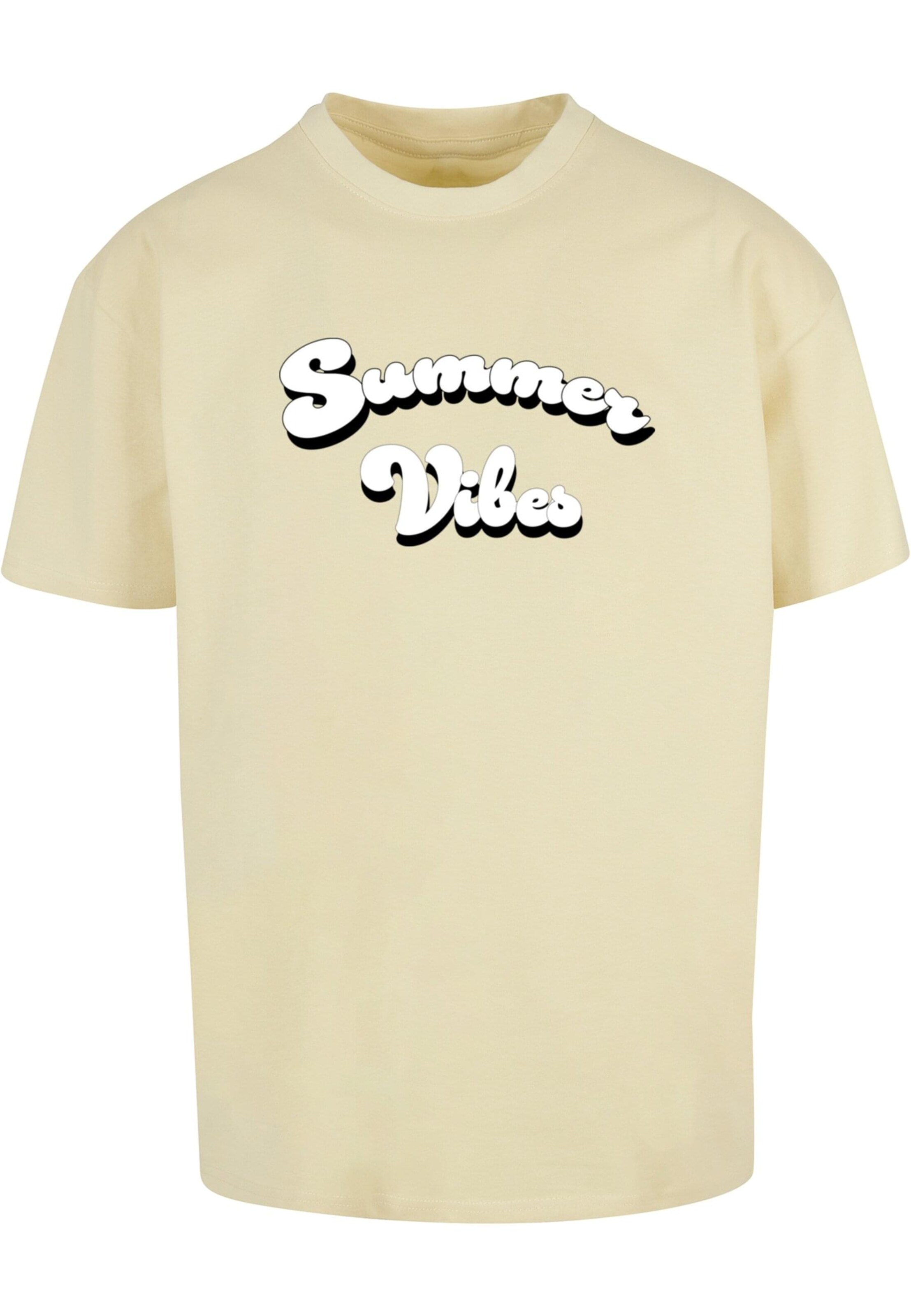 Merchcode T-Shirt 'Summer Vibes' in Gelb: Vorderseite