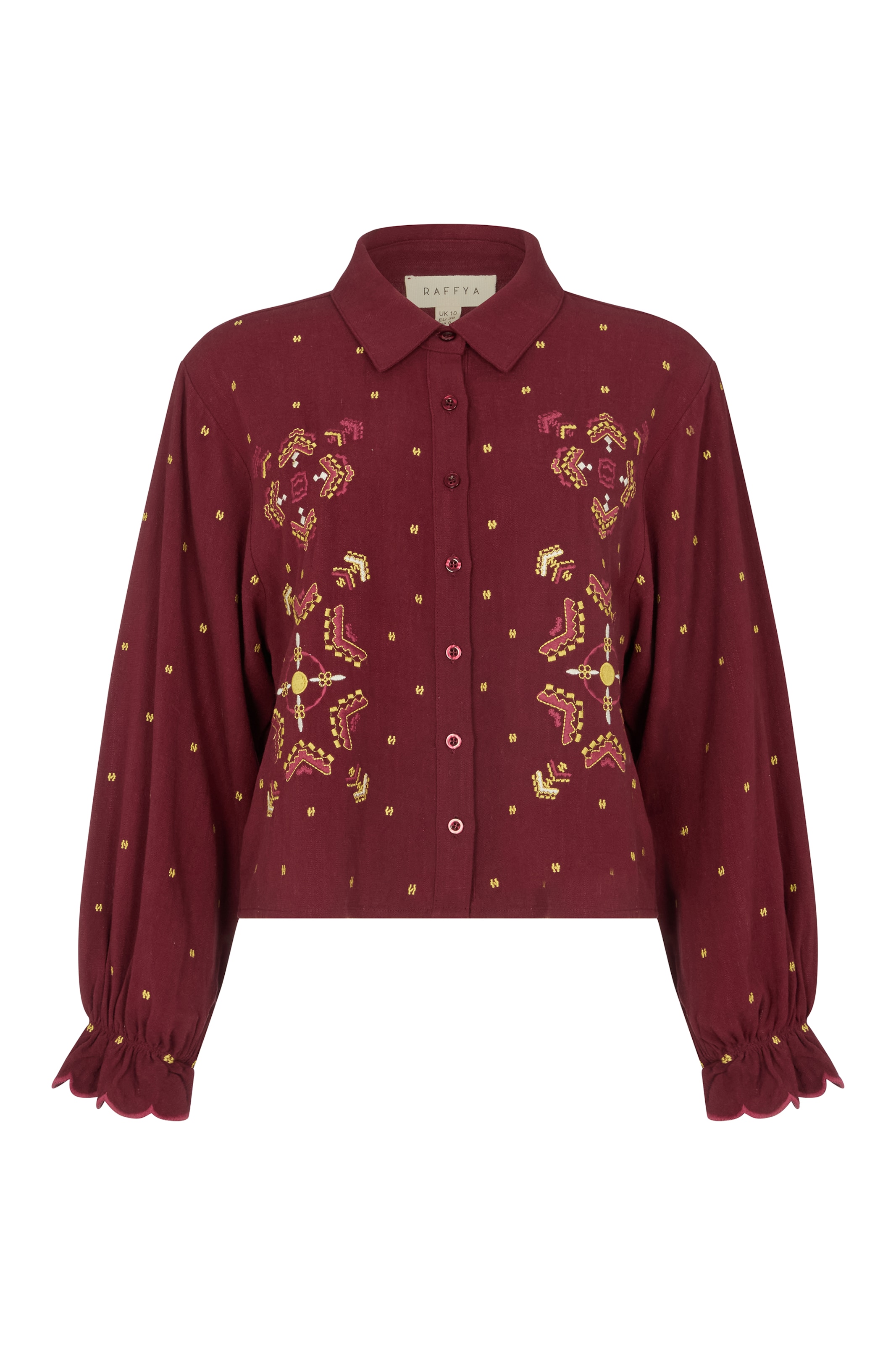 RAFFYA Blouse in Red: front