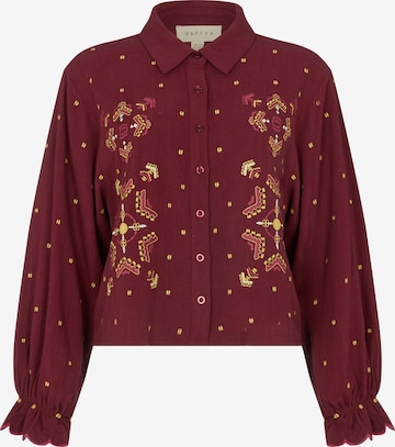 RAFFYA Bluse in Rot: Vorderseite