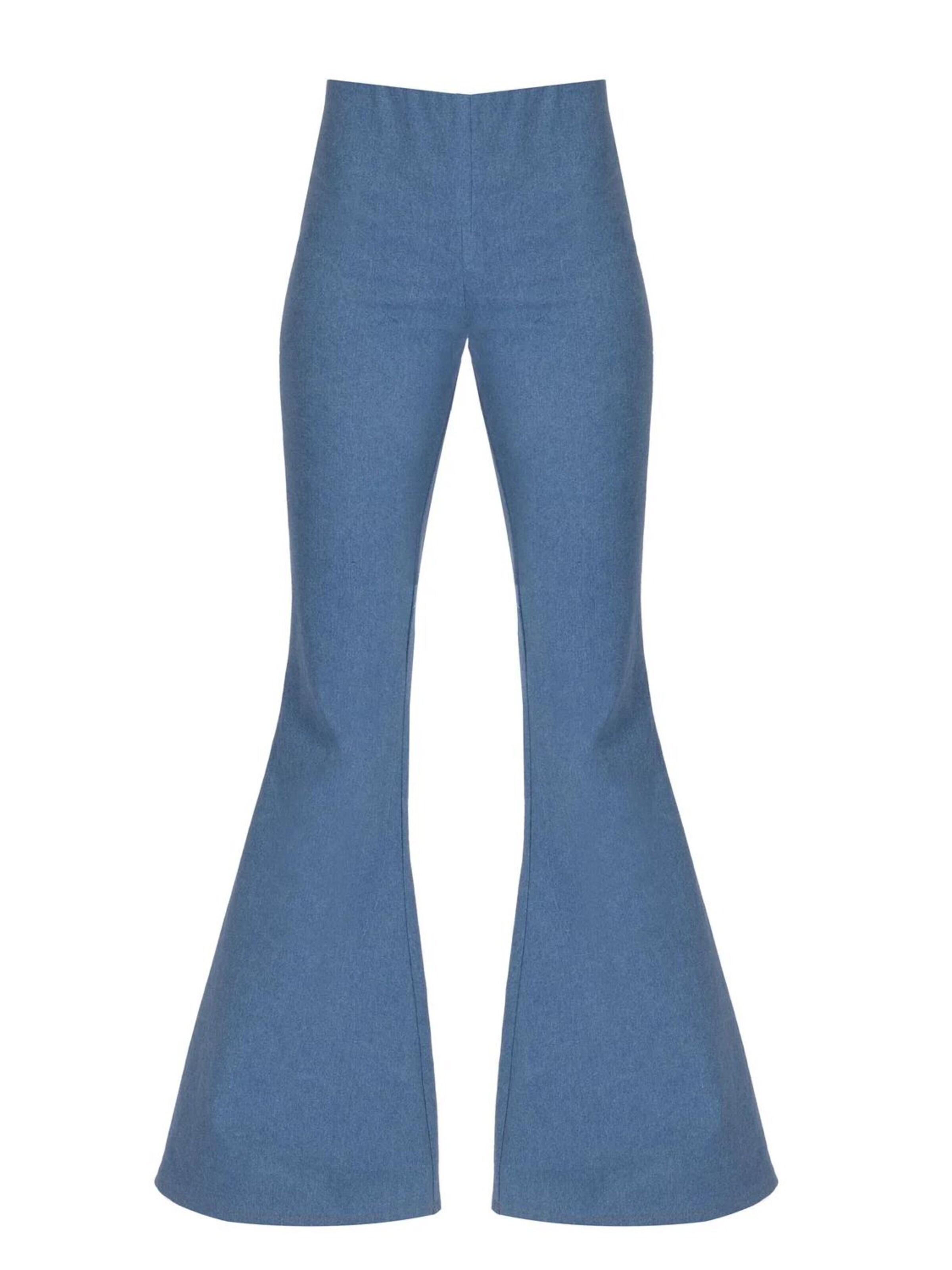 OPRA Flared Trousers 'OPRA Spodnie Riyah Indigo One Size' in Blue: front