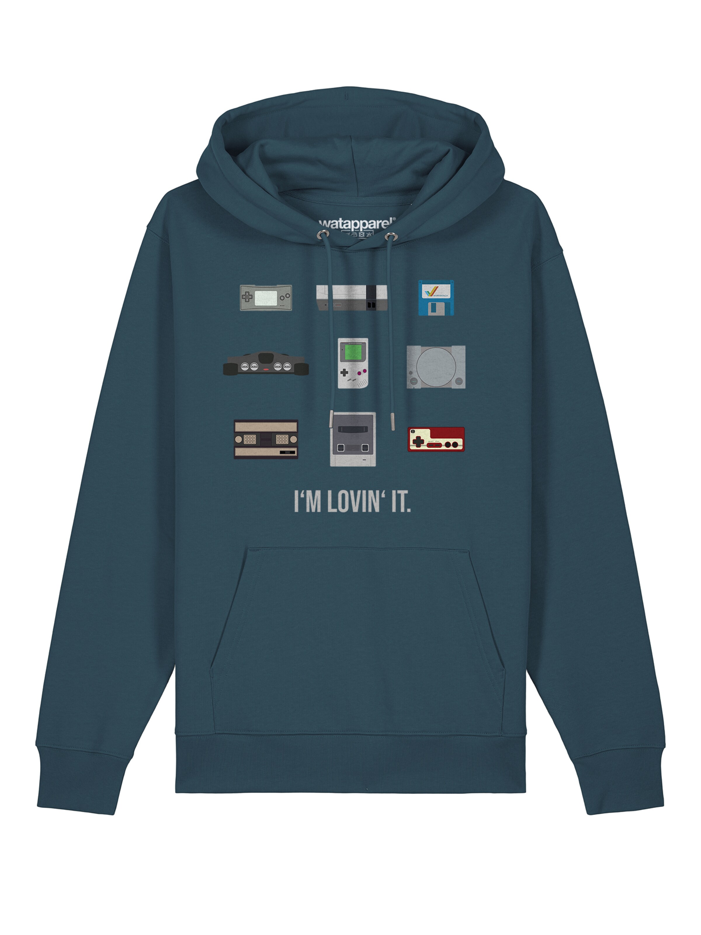 Sweat-shirt 'Videogames' Watapparel en bleu : devant