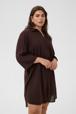 KAFFE CURVE Jurk 'KCmille' in Bruin