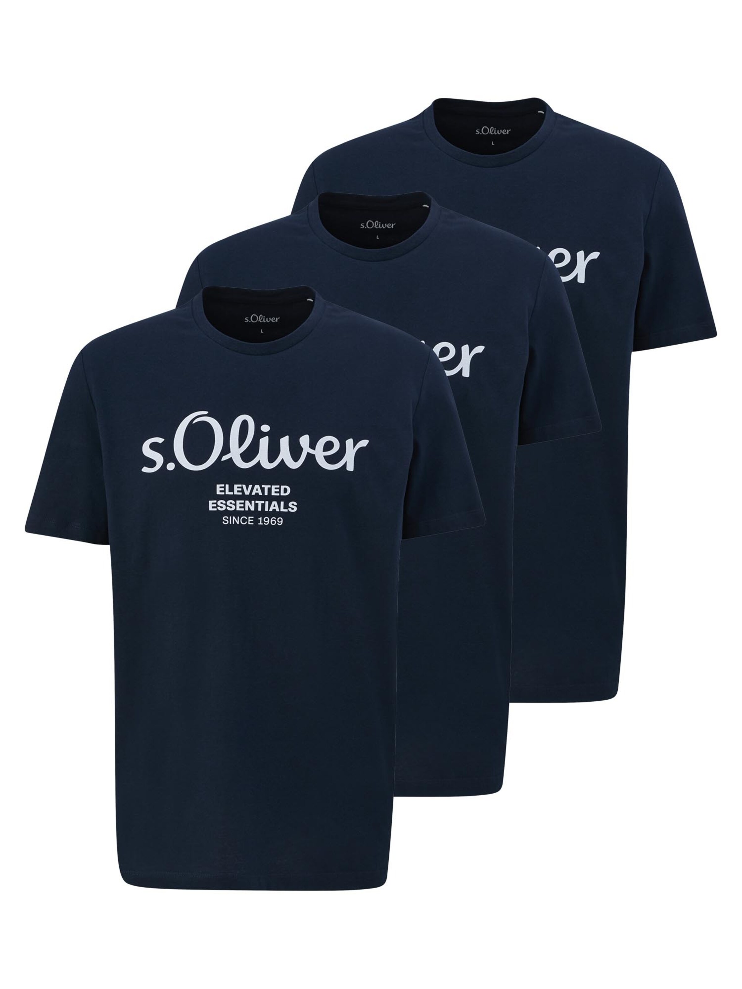 s.Oliver Shirt 'Basic'‌ in Blau: Vorderseite
