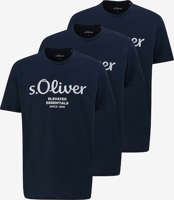 s.Oliver Shirt 'Basic' in Blau: Vorderseite
