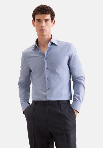 SEIDENSTICKER Slim fit Overhemd in Blauw: voorkant