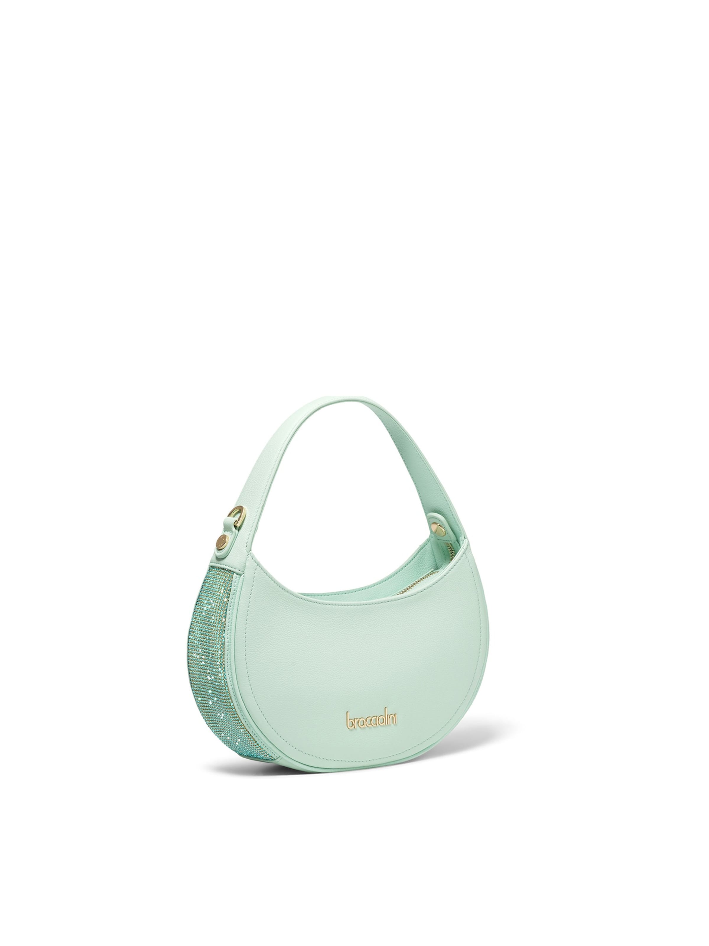 Borsa a spalla di Braccialini in verde: frontale