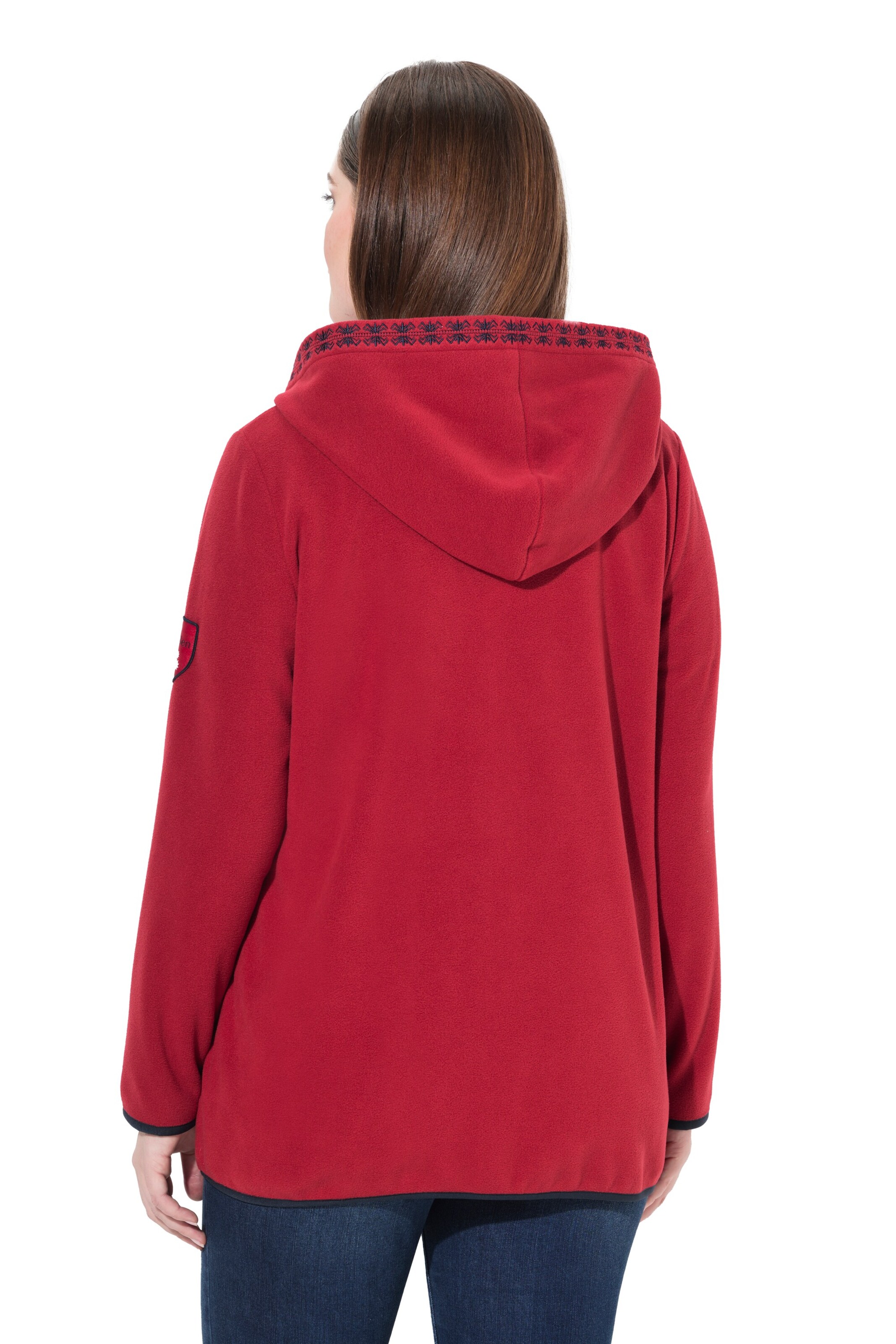 Ulla Popken Fleece Jacket in Red