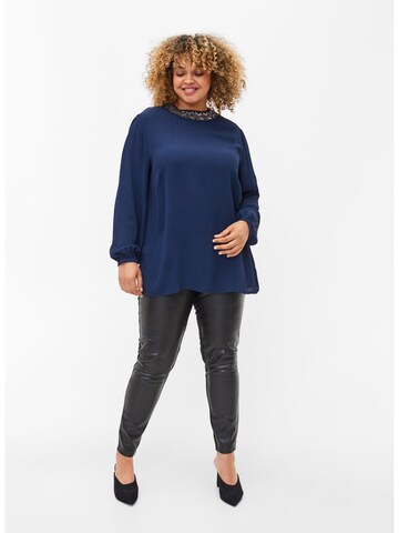 Zizzi Blouse 'MKIRO' in Blauw