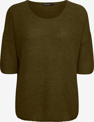 SOAKED IN LUXURY Sweater 'Tuesday' in Brown: front