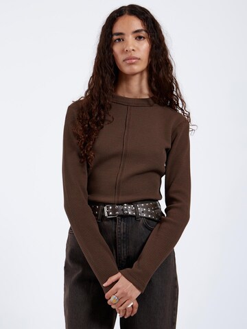 Dr. Denim Top 'Stella Waffle Top' in Bruin