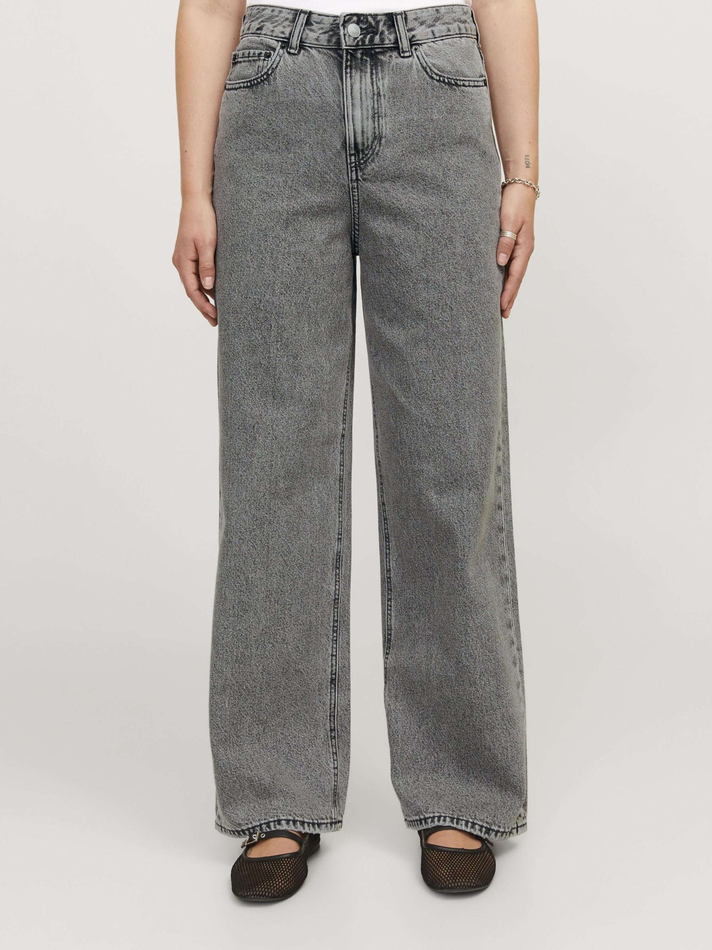 JJXX Wide leg Jeans 'JXTokyo' in Grey Denim | ABOUT YOU