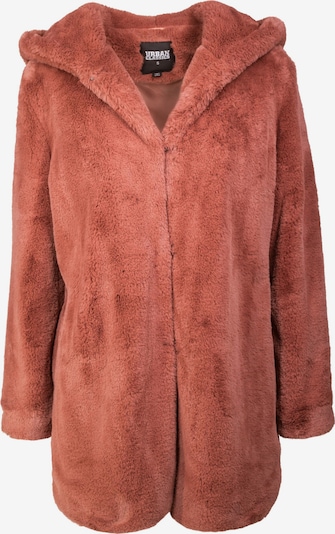Demisezoninis paltas ' Ladies Hooded Teddy Coat ' iš Urban Classics, spalva – rožinė / tamsiai rožinė, Prekių apžvalga