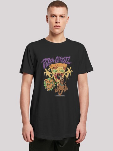 T-Shirt 'Pizza Ghost' F4NT4STIC en noir : devant
