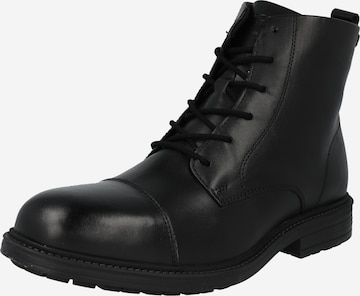 JACK & JONES Lace-Up Boots 'NICK' in Black: front