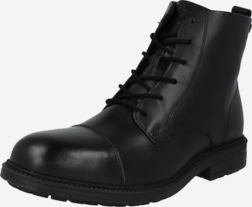 Bottines à lacets 'NICK' JACK & JONES en noir : devant