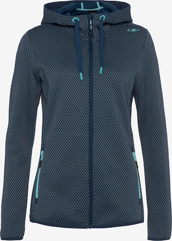 CMP Athletic Fleece Jacket in Blue: front