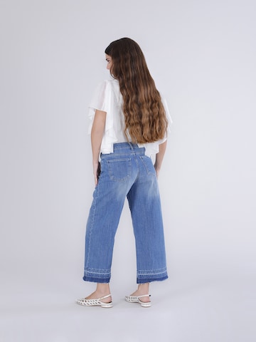 CAFè NOIR Wide leg Jeans in Blauw