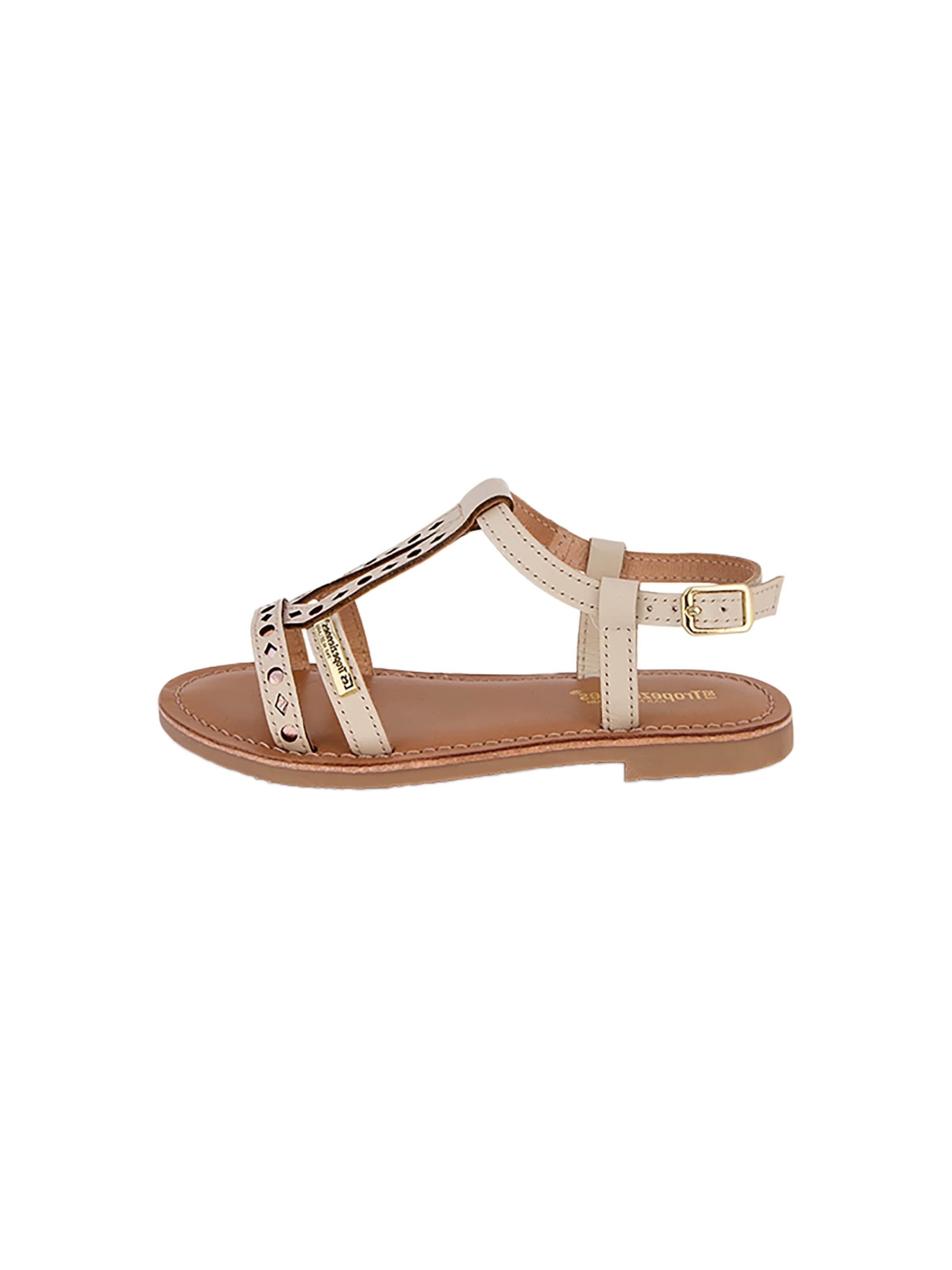 Sandales 'Belectra Kindersandalen aus Leder, flach' Les Tropéziennes en beige : devant