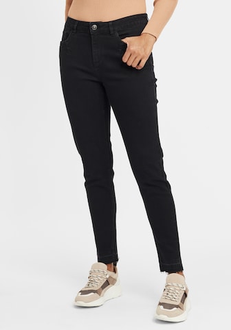 Oxmo Slimfit Jeans in Zwart: voorkant