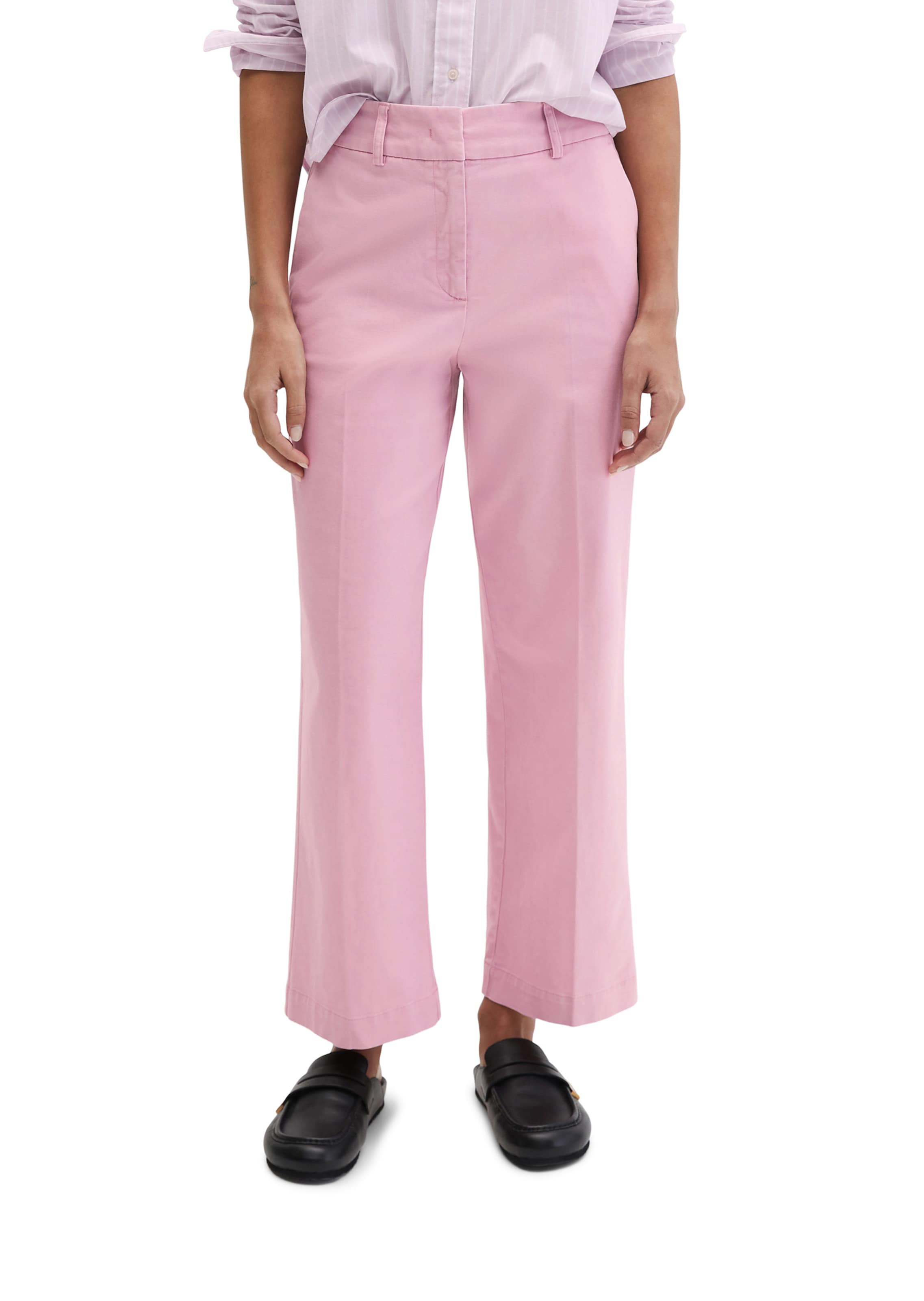 Marc O'Polo Wide leg Broek 'Mea' in Roze: voorkant