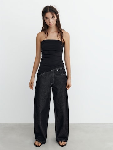 Pull&Bear Top w kolorze czarny